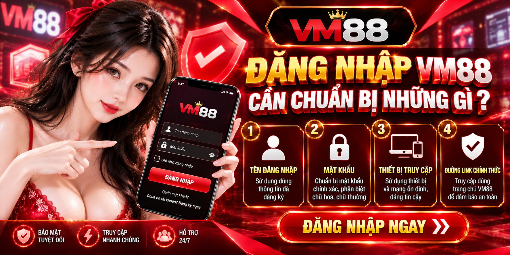 Đăng nhập VM88 cần chuẩn bị những gì?